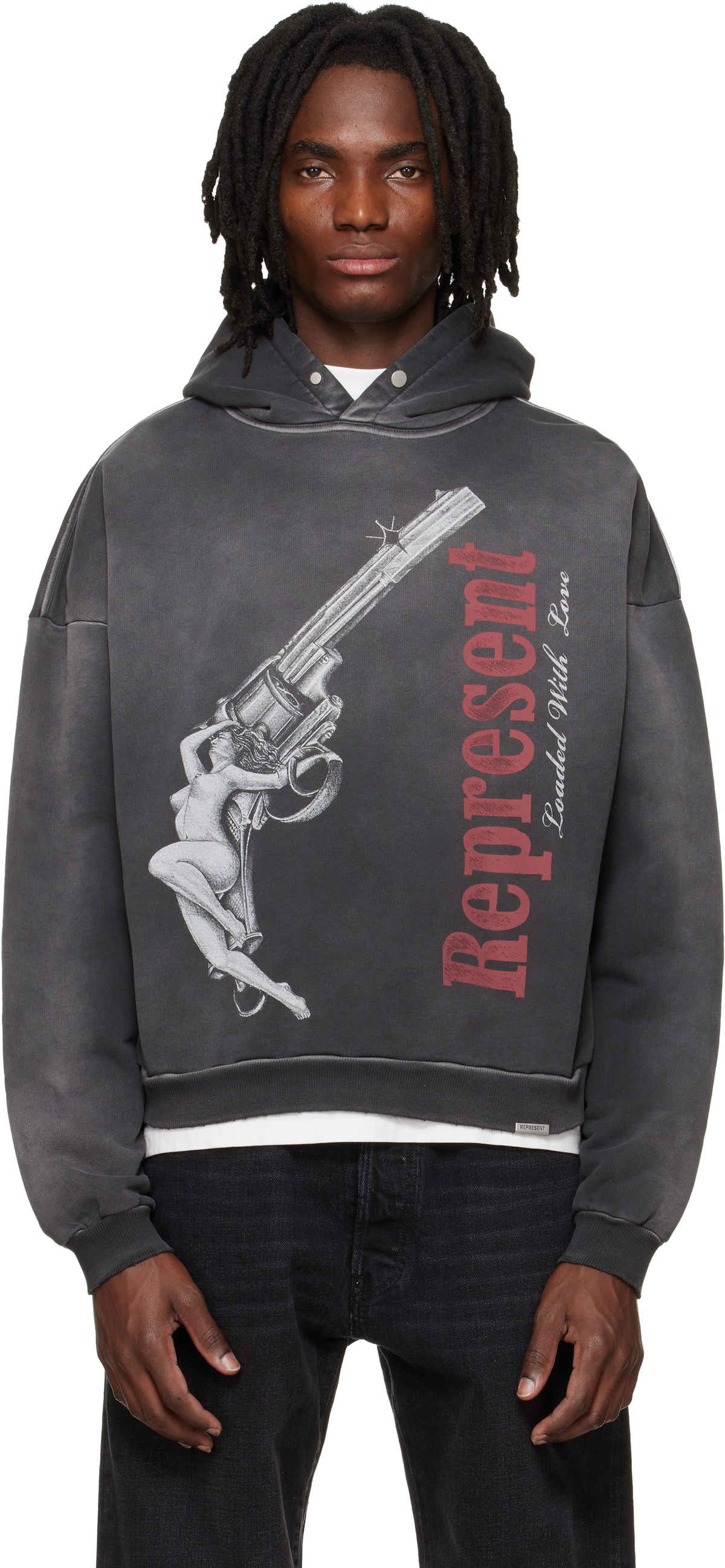 Represent Black 'Loaded With Love' Hoodie