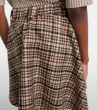 Brunello Cucinelli Houndstooth wool and alpaca-blend miniskirt