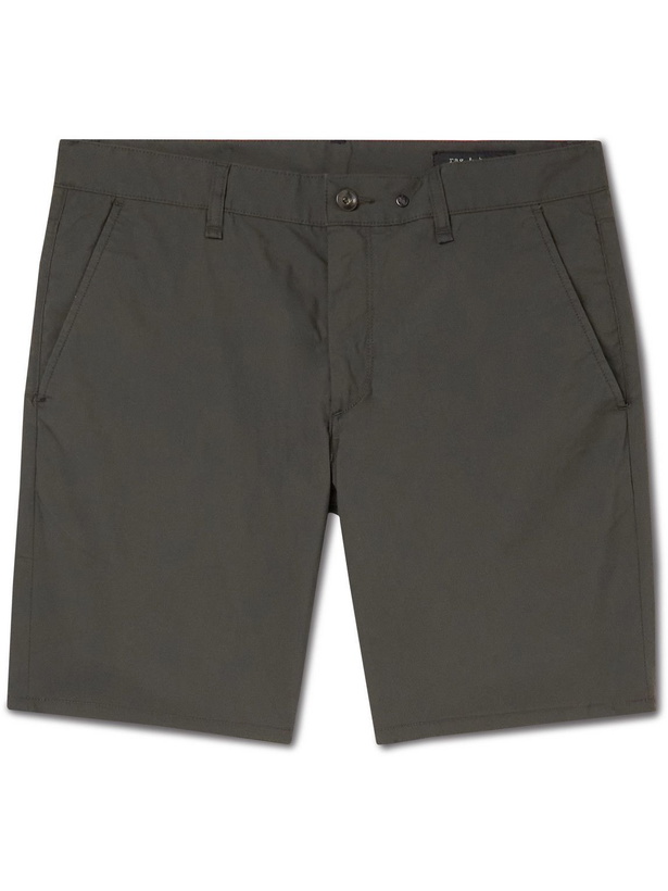 Photo: Rag & Bone - Perry Paperweight Straight-Leg Cotton-Blend Chino Shorts - Gray