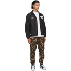 AAPE by A Bathing Ape Black Graphic Coach Jacket