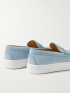 Christian Louboutin - Paqueboat Suede Boat Shoes - Blue