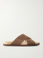 Brunello Cucinelli - Suede Slides - Brown