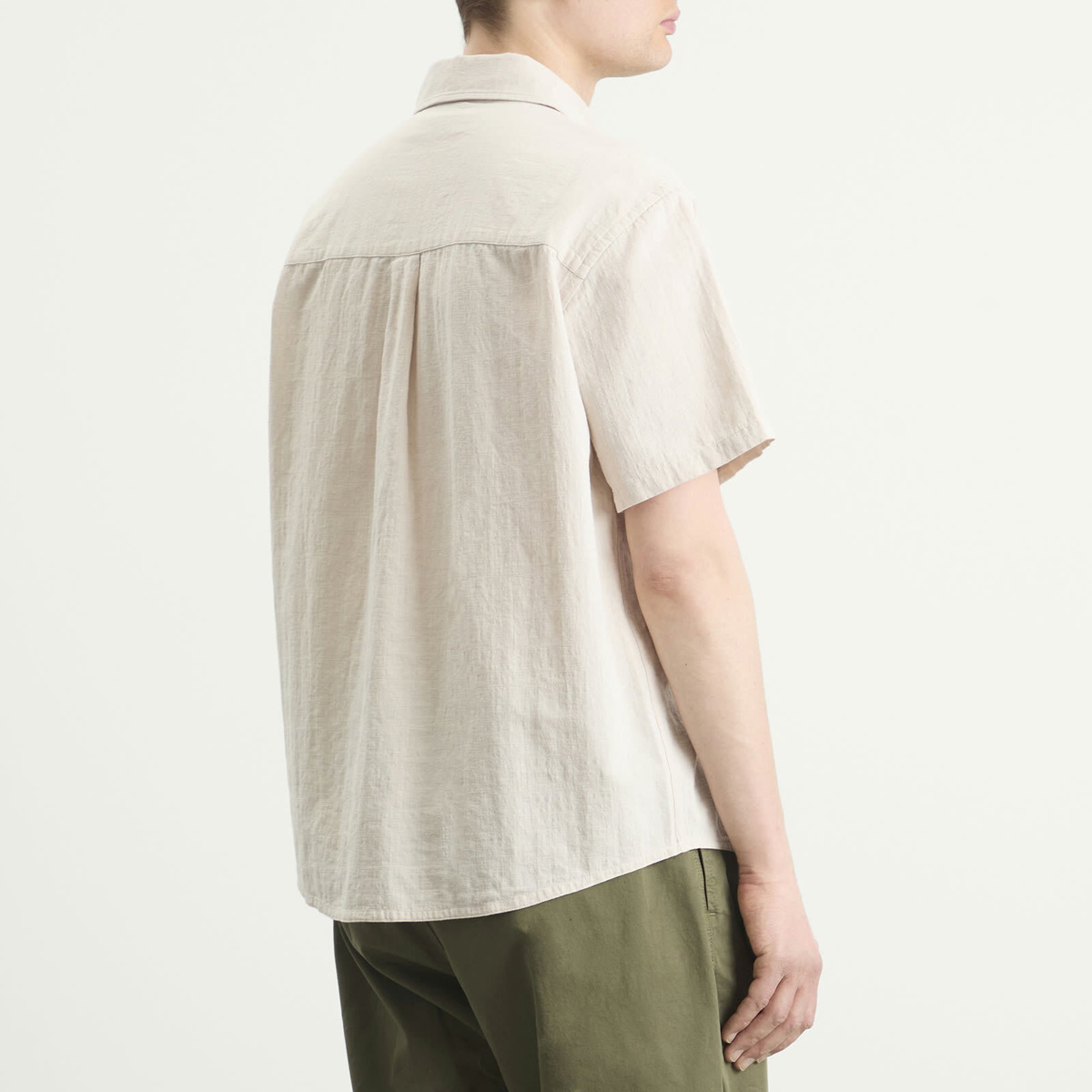 Kestin Men's Floral Slub Ferness Shirt in Oatmeal