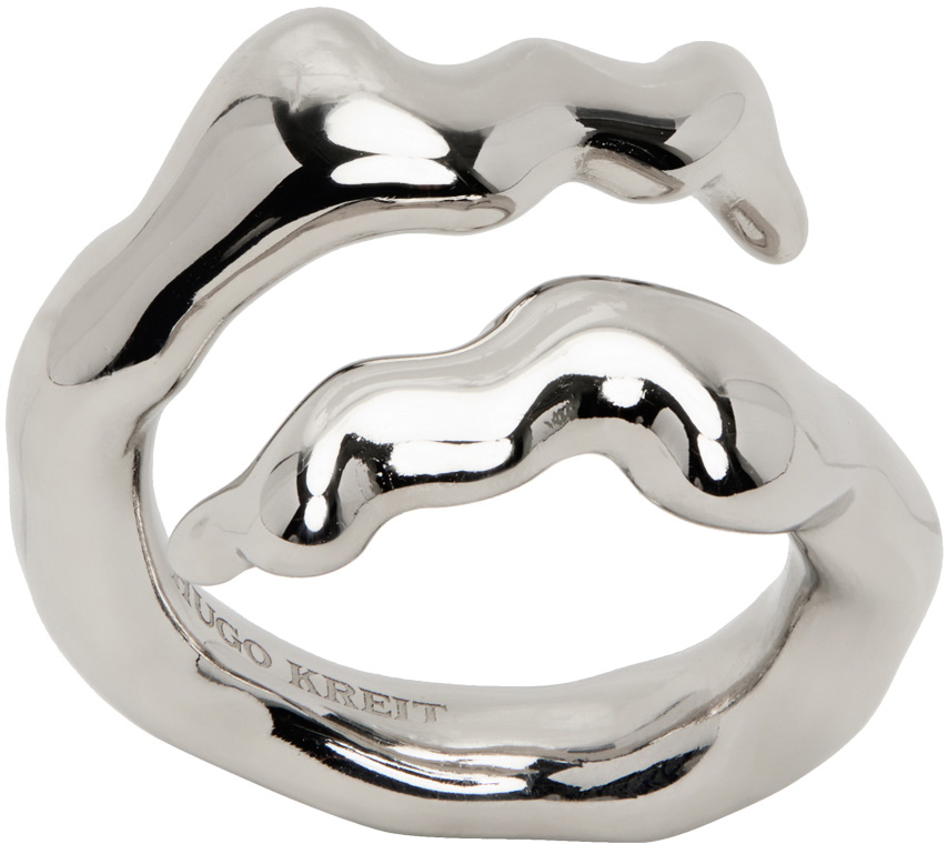 HUGO KREIT SSENSE Exclusive Silver Coral Twist Ring