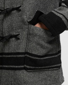 C.P. Company C.P. Duffel Jacquard Striped Coat Black/White - Mens - Coats
