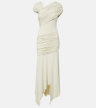 De La Vali Hela draped asymmetric jersey midi dress