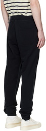 Sunspel Black Loopback Lounge Pants