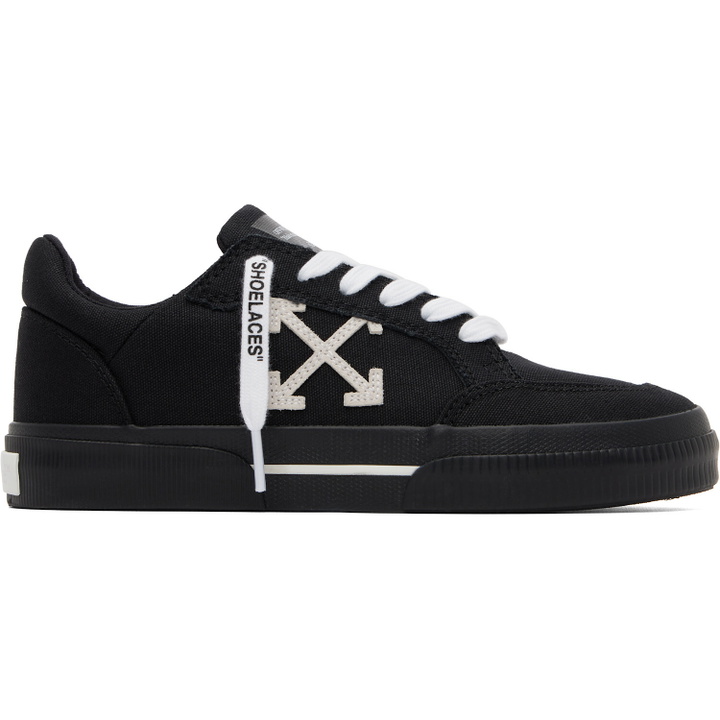 Photo: Off-White Black Vulcanized Low Canvas Sneakers