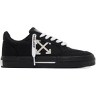 Off-White Black Vulcanized Low Canvas Sneakers