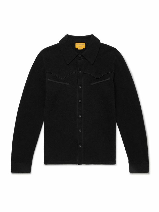 Photo: Guest In Residence - Western Felt-Trimmed Cashmere Shirt - Black