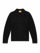 Guest In Residence - Western Felt-Trimmed Cashmere Shirt - Black