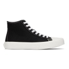 Article No. Black Vulcanized High-Top Sneakers