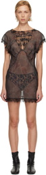 Collina Strada Black Waterlily Minidress