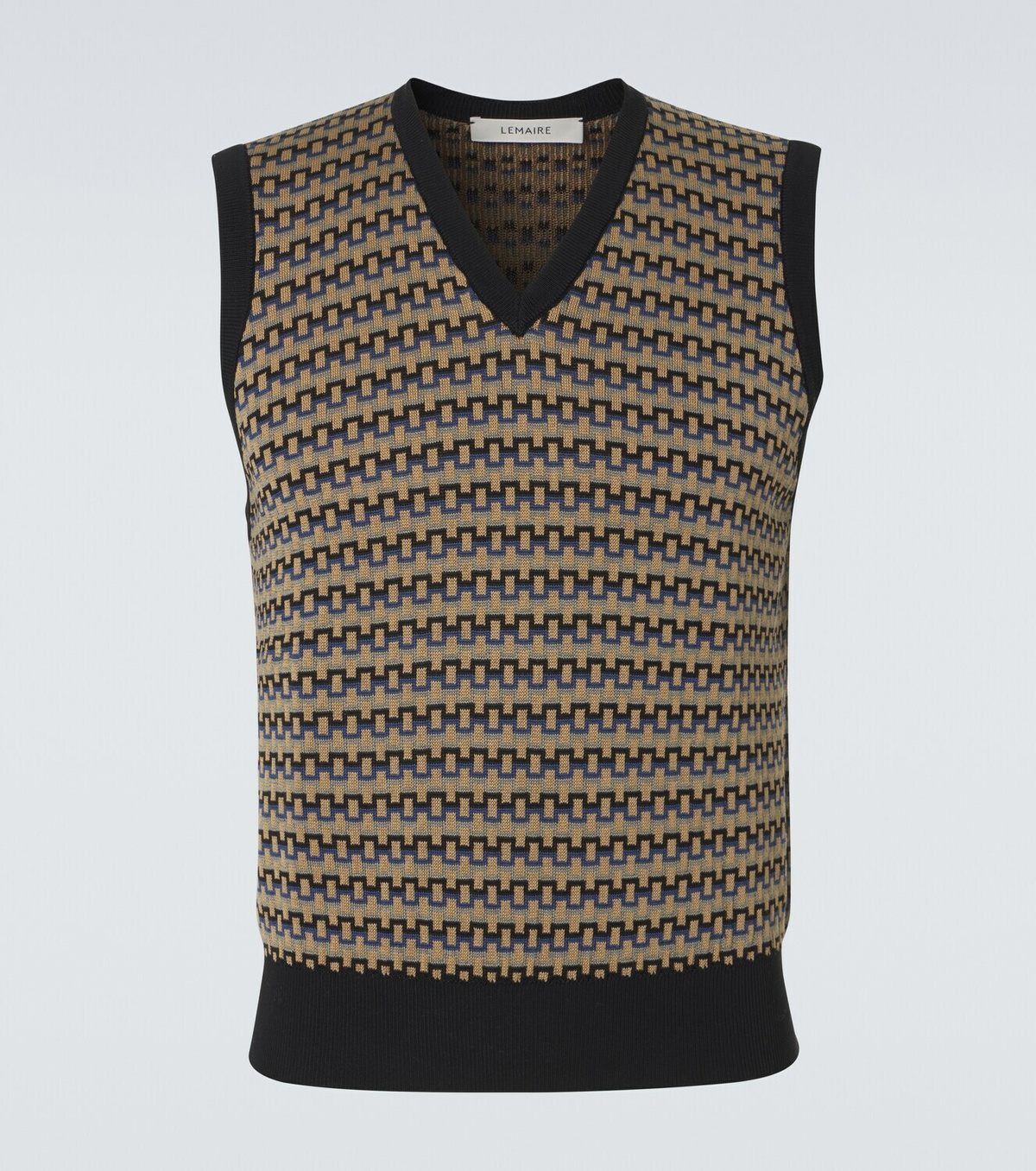 Lemaire Cotton jacquard sweater vest