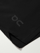 ON - Essential Straight-Leg Logo-Print Recycled-Shell Shorts - Black
