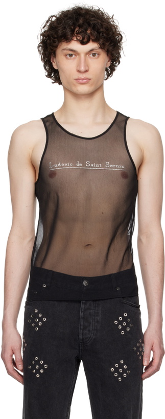 Photo: Ludovic de Saint Sernin Black Crystal Tank Top