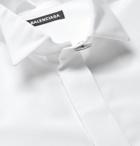 Balenciaga - Cotton-Poplin Tuxedo Shirt - White