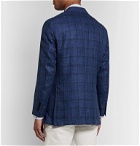Peter Millar - Navy Napoli Checked Wool, Silk and Linen-Blend Blazer - Blue