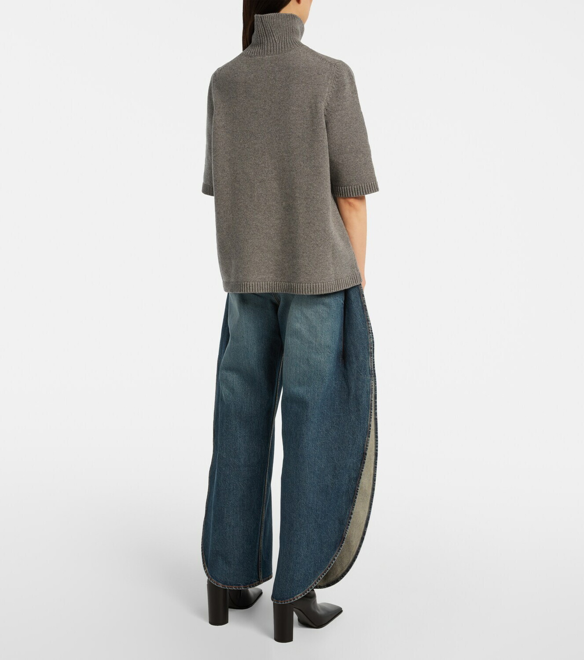 Alaïa Knitted cashmere-blend turtleneck top