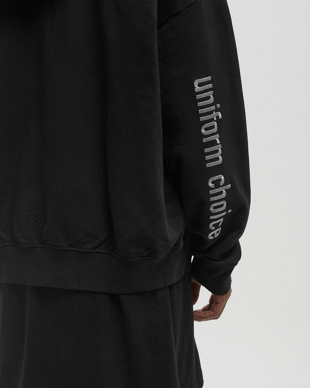 032c ROUTINE ZIP HOODIE Black Mens Hoodies/Zipper