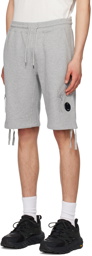 C.P. Company Gray Diagonal Raised Shorts