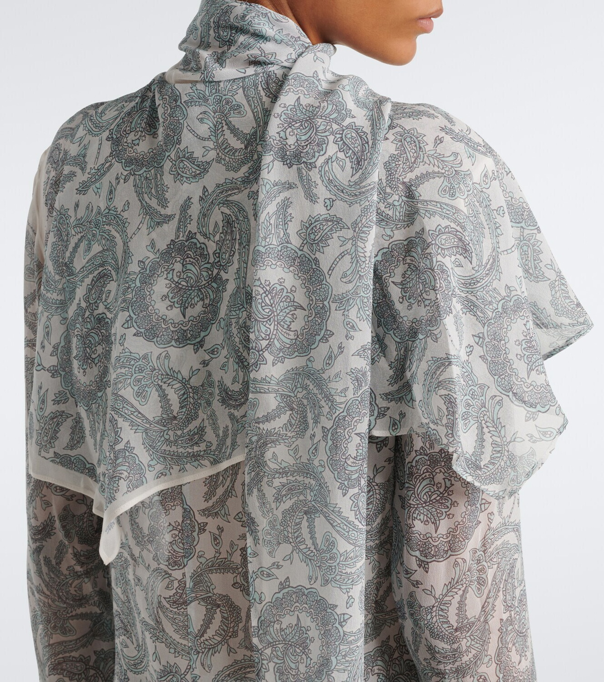 Acne Studios Caped paisley silk crêpe blouse