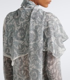 Acne Studios Caped paisley silk crêpe blouse