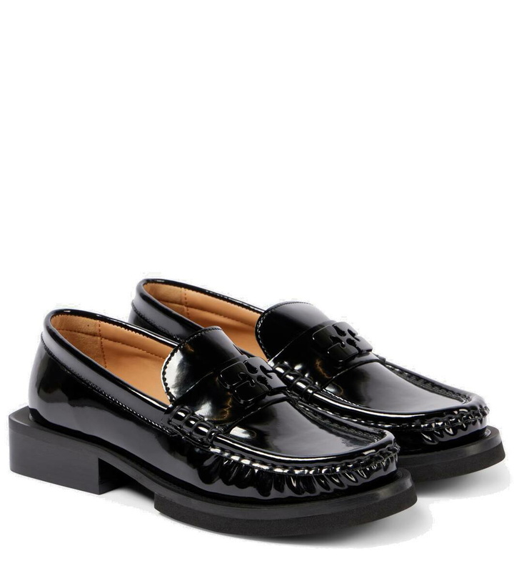 Photo: Ganni Logo faux leather loafers