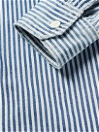 Visvim - Distressed Striped Denim Shirt - Blue