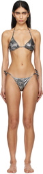 Vivienne Westwood Gunmetal Triangle Bikini