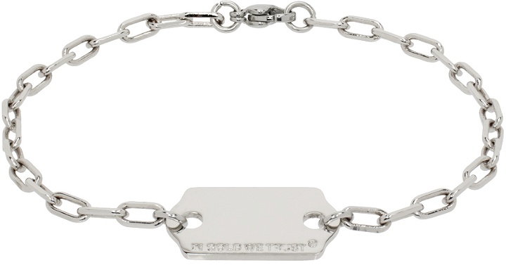 Photo: IN GOLD WE TRUST PARIS SSENSE Exclusive Silver Cable Chain Bracelet