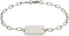 IN GOLD WE TRUST PARIS SSENSE Exclusive Silver Cable Chain Bracelet