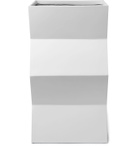 Pieces - Zig-Zag Fiberglass Planter - White