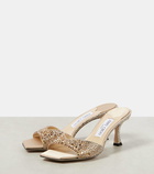 Jimmy Choo Skye 70 crystal-embellished satin mules