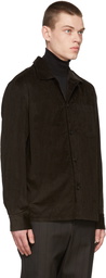 Brioni Brown Corduroy Fitted Shirt