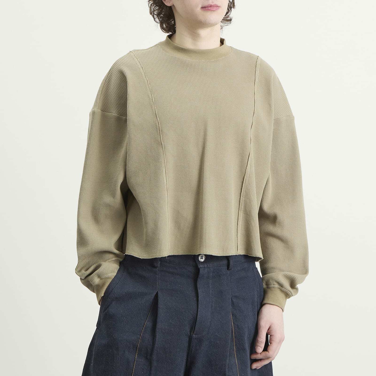 Gander Men's Waffle Longsleeve T-Shirt in Olive