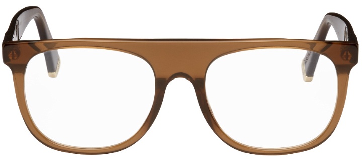Photo: RETROSUPERFUTURE Brown Flat Top Optical Glasses