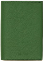 Burberry Green Leather Card Holder