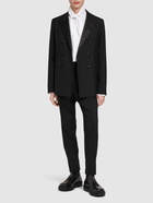 AMI PARIS Double Breasted Wool Tuxedo Jacket