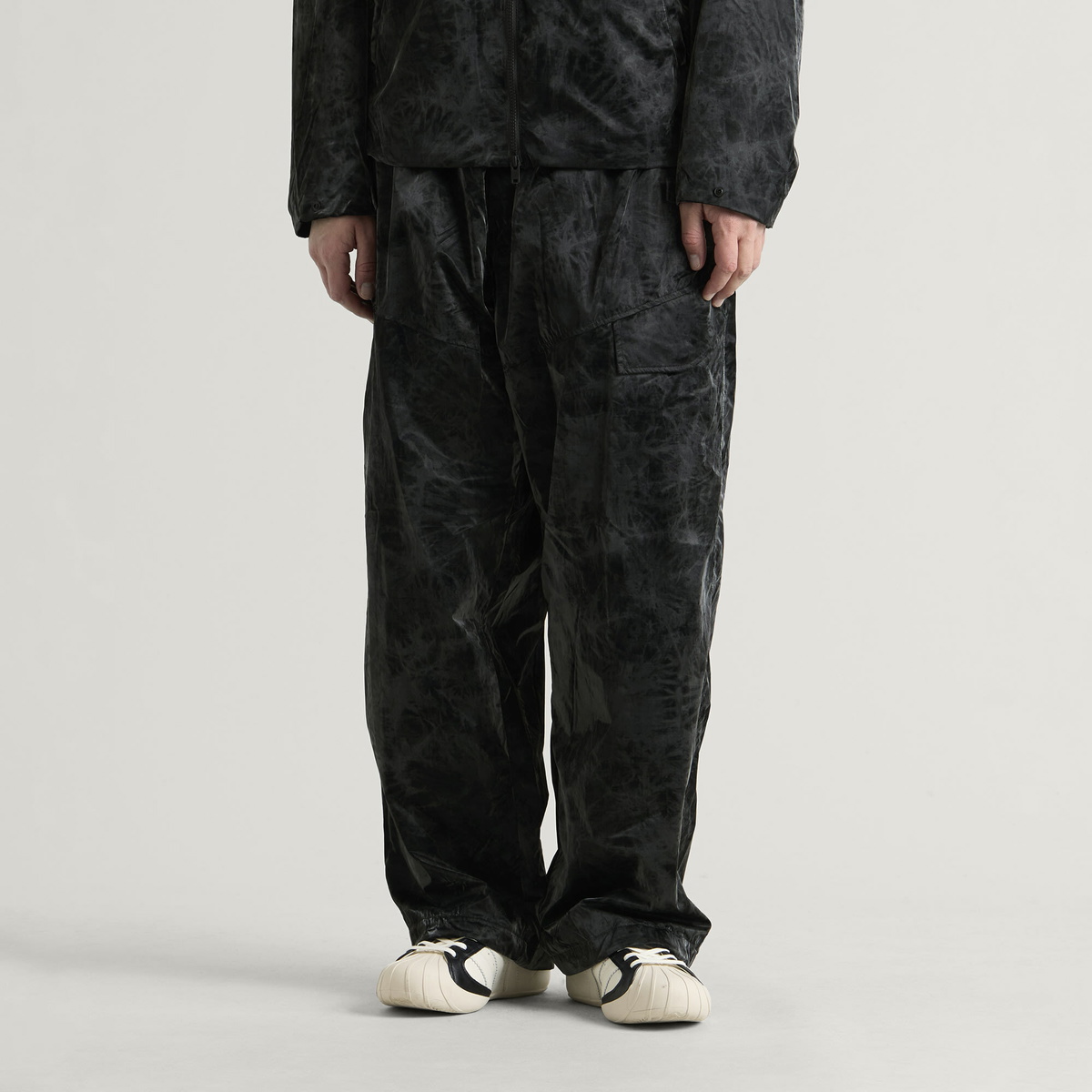 Y-3 Men's Marble Nylon Tapered Pant in Black