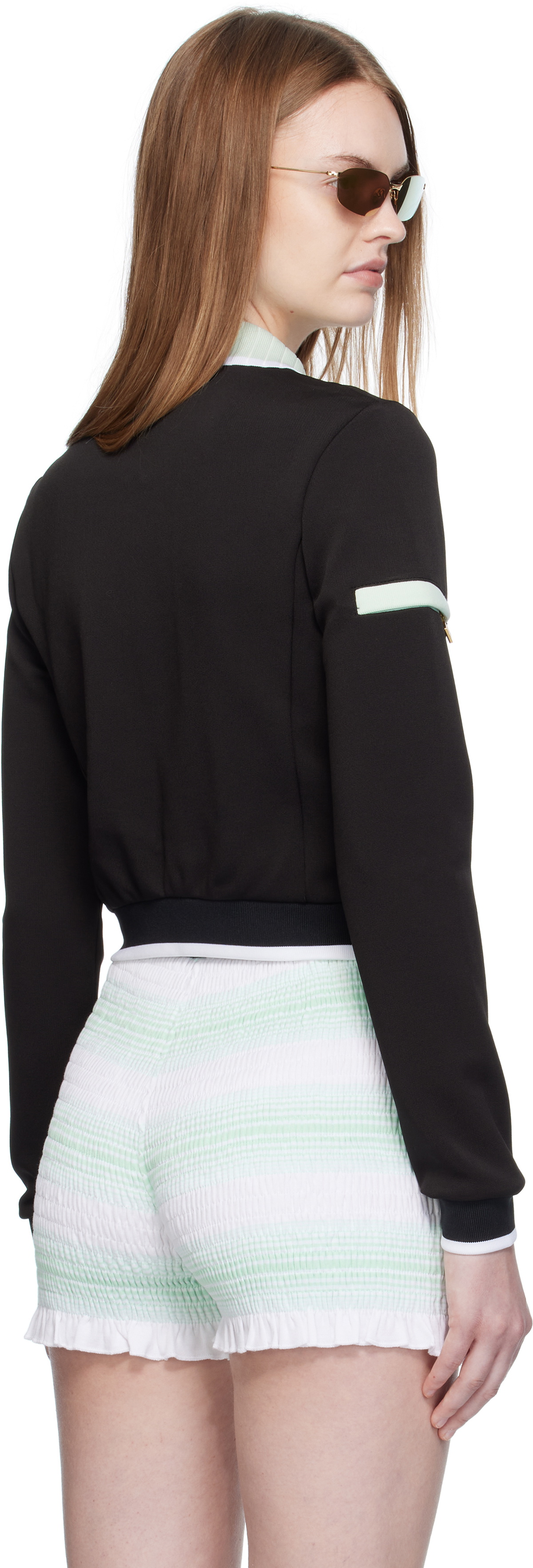 Casablanca Black Viscose Track Jacket