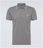 Zegna Logo cotton blend polo shirt