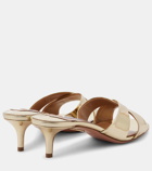 Aquazzura Divine 50 mirrored leather mules