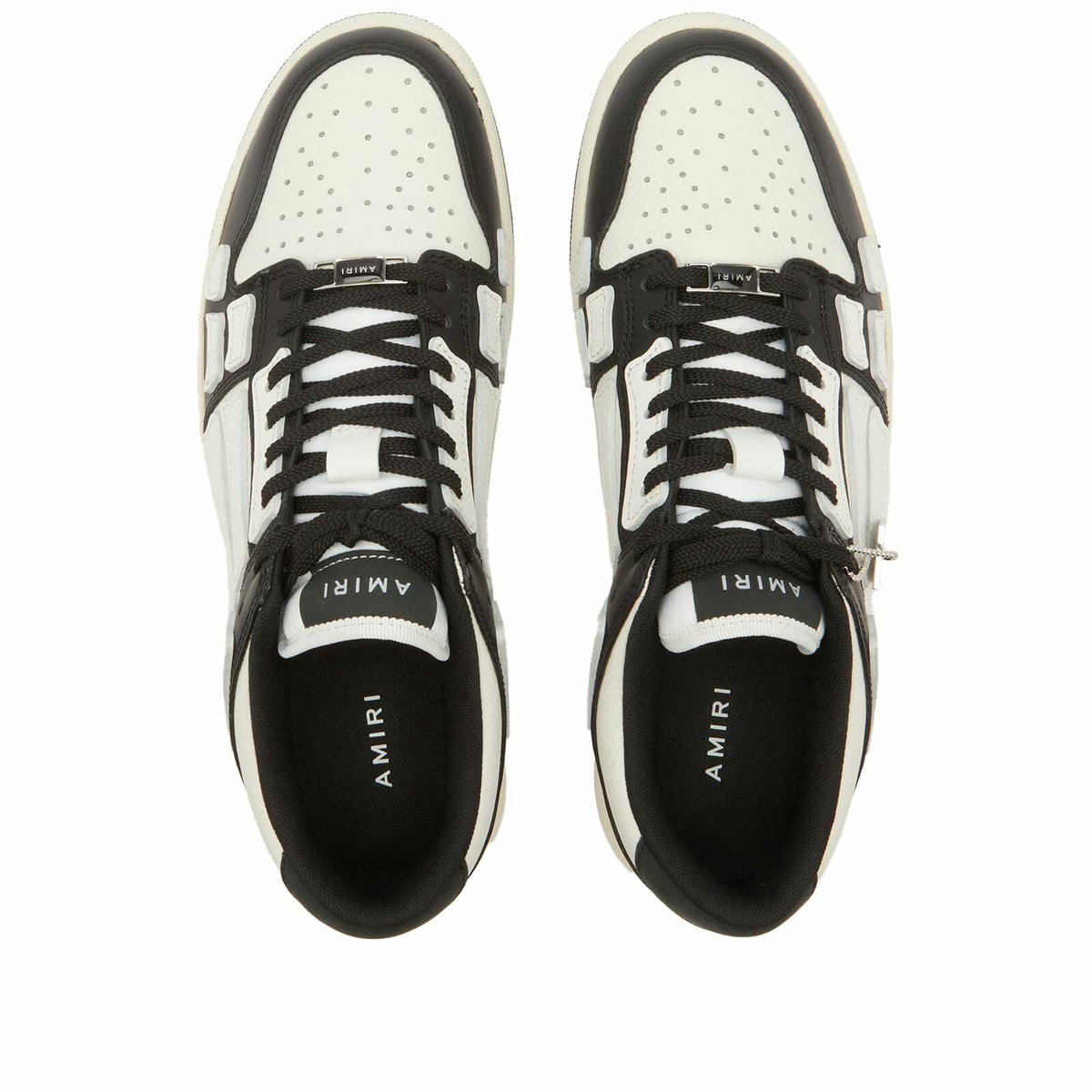 AMIRI Women's Skel Top Low Sneakers in Black/White Amiri