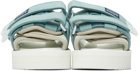 Suicoke Off-White & Blue MOTO-PO Sandals
