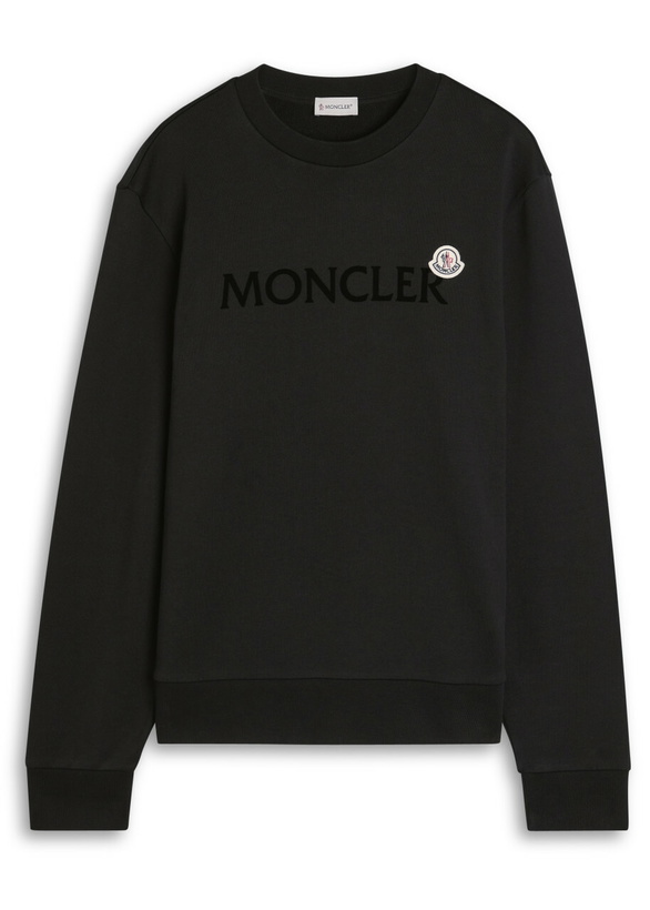 Photo: Moncler Logo Badge Cotton Sweatshirt Black