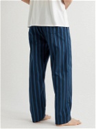 Derek Rose - Royal 218 Striped Cotton-Poplin Pyjama Trousers - Blue