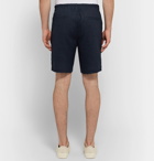 Freemans Sporting Club - Linen Drawstring Shorts - Men - Midnight blue