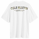 END. x Cole Buxton Camo Sportswear T-Shirt in Vintage White