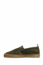 Castañer Joel T-186 Espadrilles In Green Suede